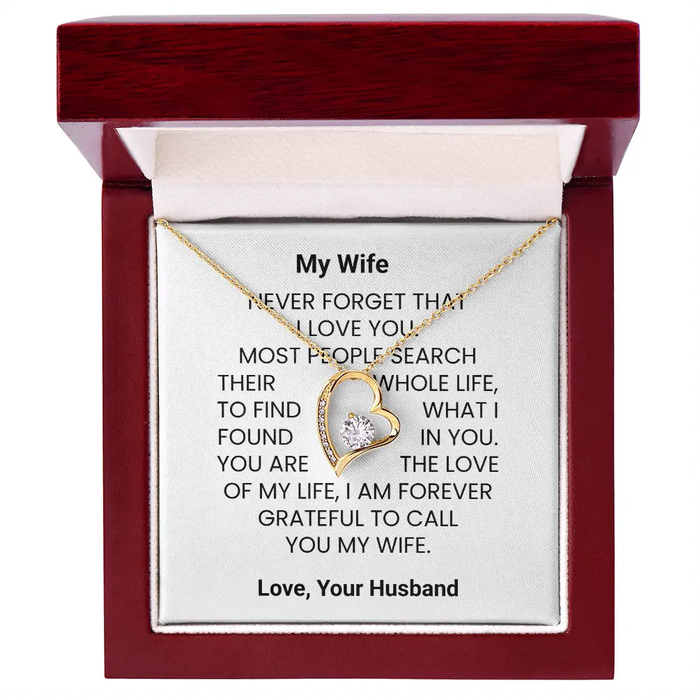 Wife Gift Heart Pendant Necklace Jewelry Gift For Her Anniversary Birthday Gift ShineOn Fulfillment