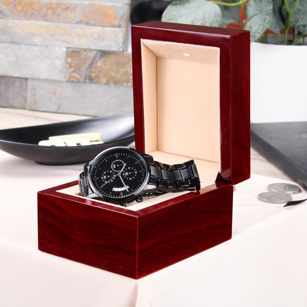 Custom Engraved Chronograph Watch Gift For Him