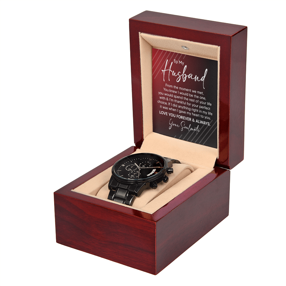 Chronograph Watch Gift for Husband Anniversary Soulmate Gift