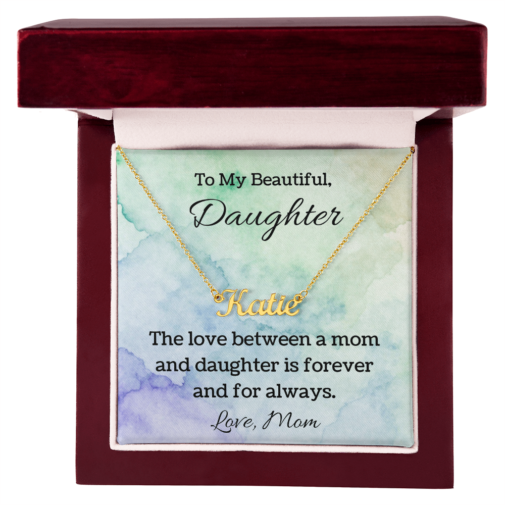 Personalized Name Necklace for Daughter - Gift from Mom