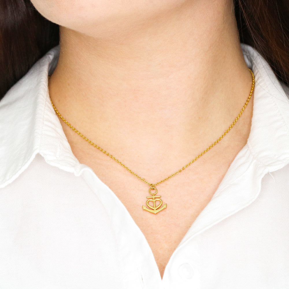Promise Anchor Heart Shaped Pendant Gift For Her