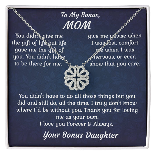 Bonus Mom Necklace Gift - New Magnetic Heart Clover Pendant