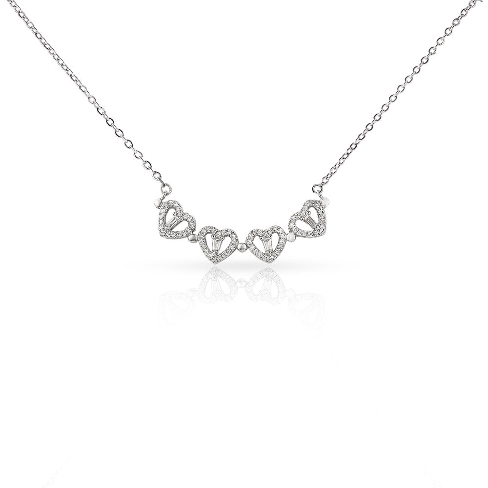 Heart Clover Pendant Necklace for Mom - Gift from Daughter