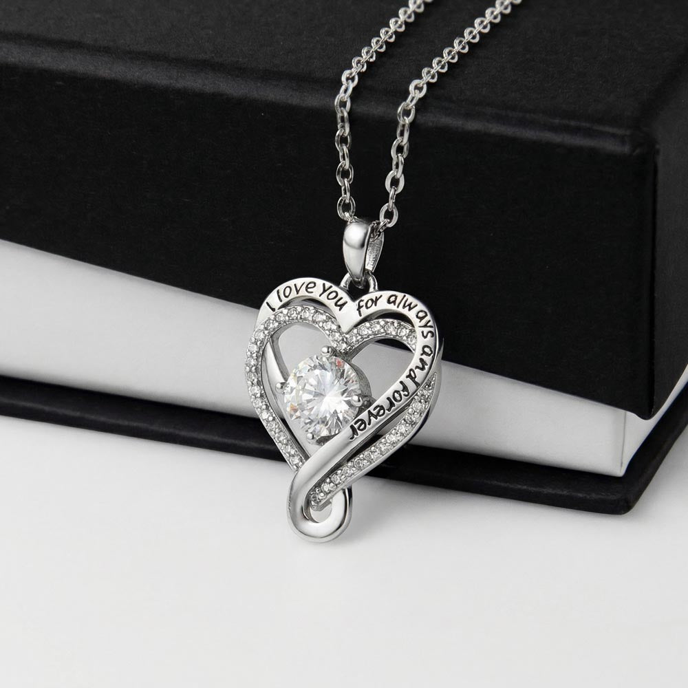 Bonus Mom Necklace Gift -I Love You Heart Pendant For Stepmom Present
