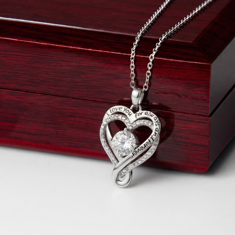Bonus Mom Necklace Gift -I Love You Heart Pendant For Stepmom Present
