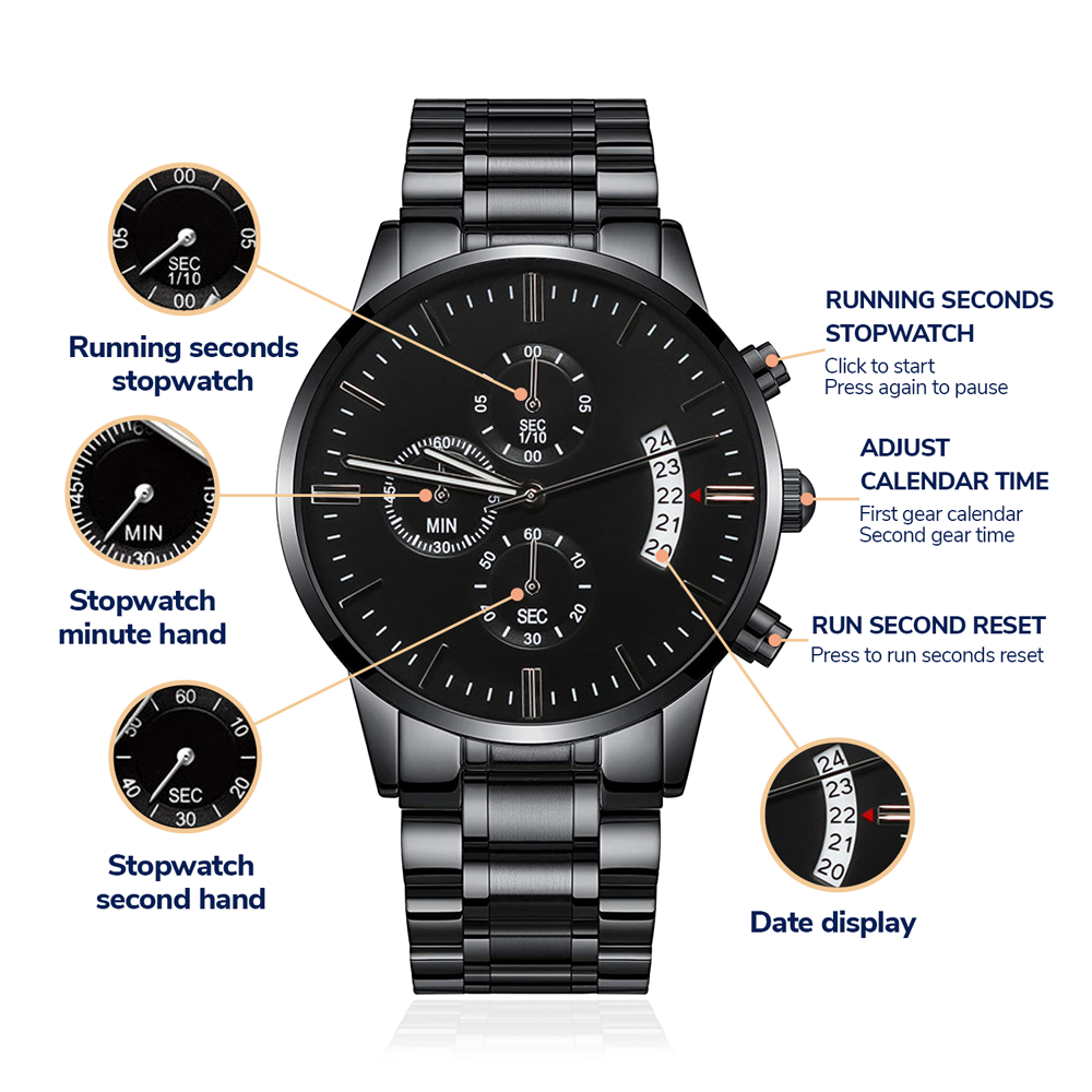 Custom Engraved Chronograph Watch Gift For Him