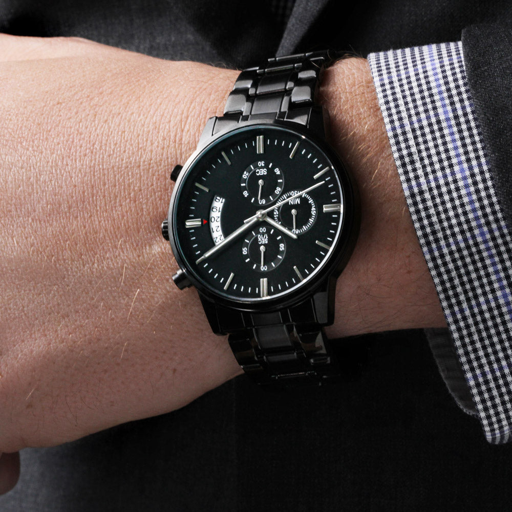 Custom Engraved Chronograph Watch Gift For Him