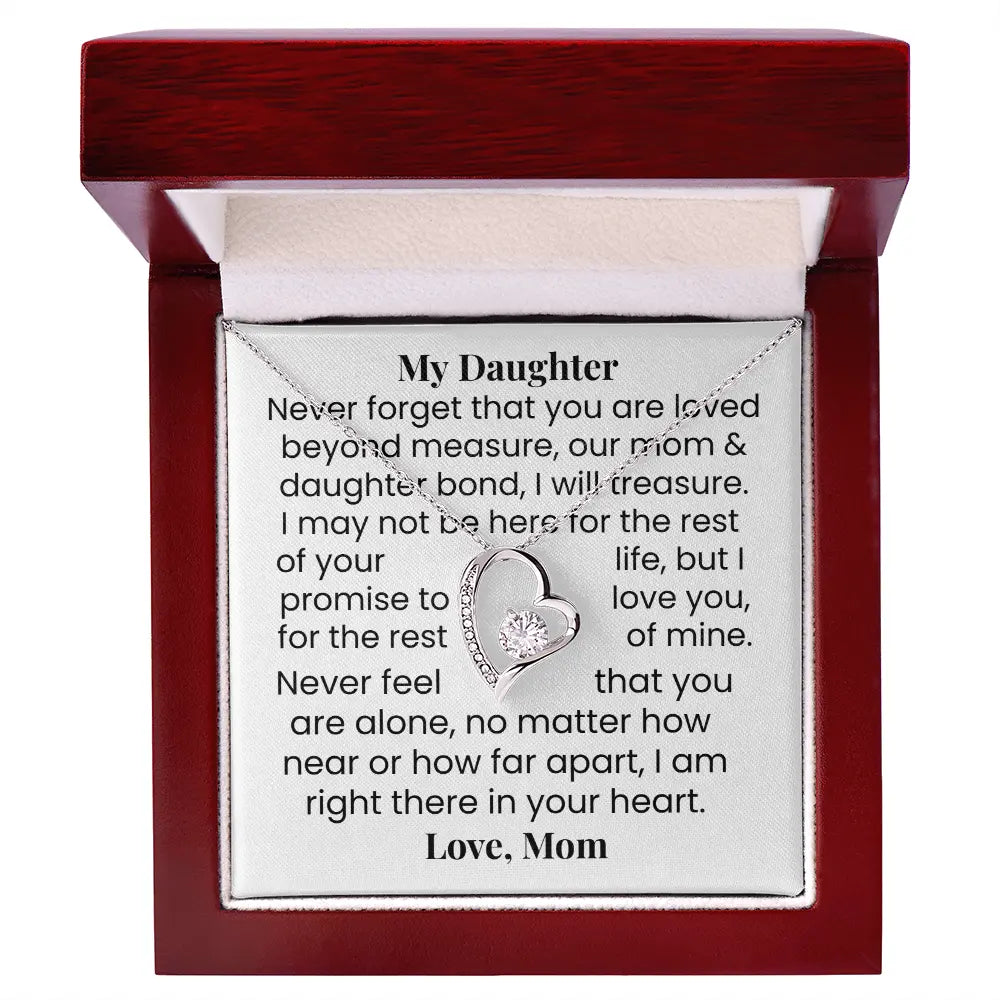Daughter Gift Jewellery Heart Pendant Necklace Gift For Her Birthday Graduation Gift ShineOn Fulfillment