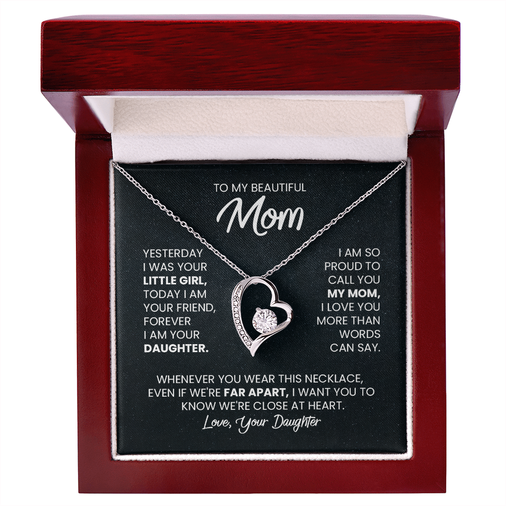 Mom Gift Heart Pendant Necklace