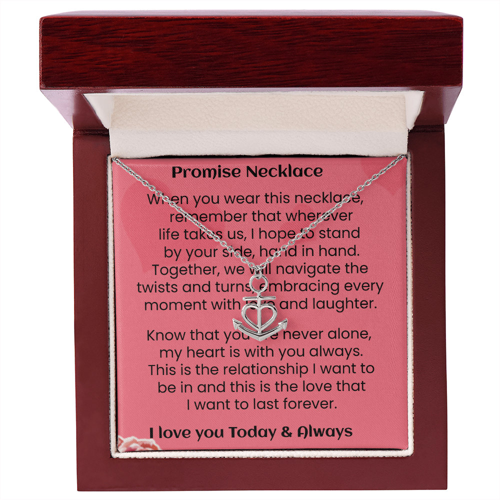 Promise Anchor Heart Shaped Pendant Gift For Her