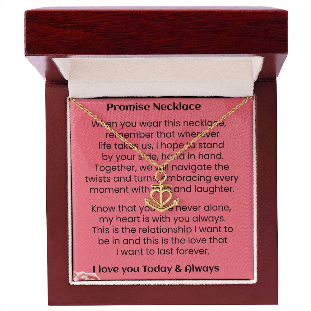 Promise Anchor Heart Shaped Pendant Gift For Her