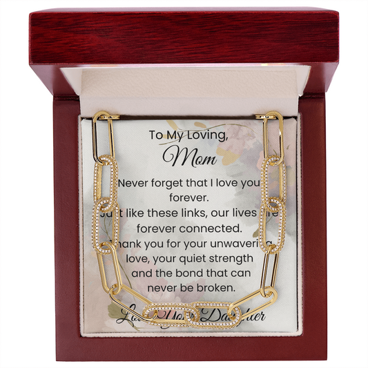 CZ Chain Link Necklace - Mother's Day Gift for Mom