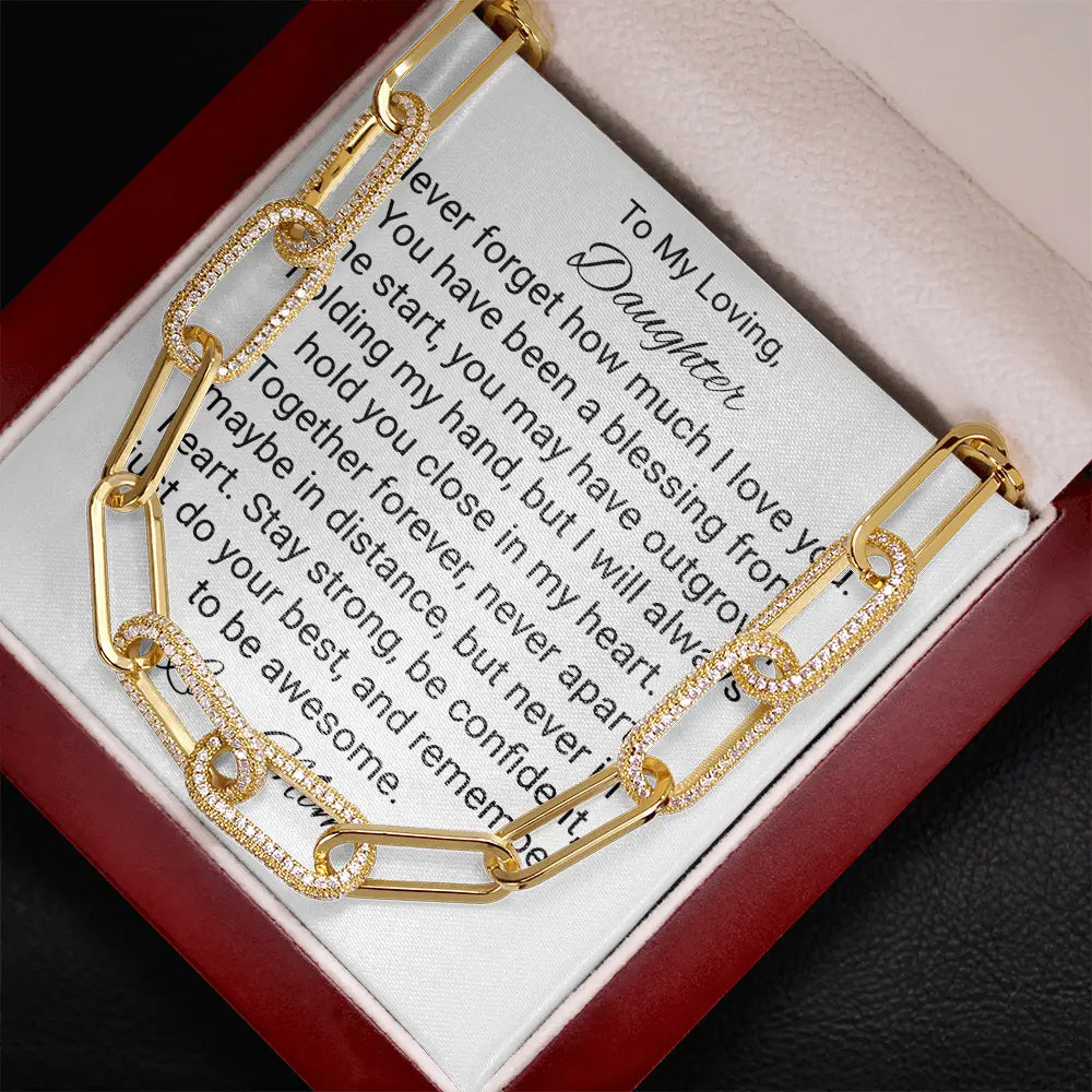 Daughter Gift Forever Linked Chain Necklace Embellished Chain Necklace Gift For Daughter Gift ShineOn Fulfillment