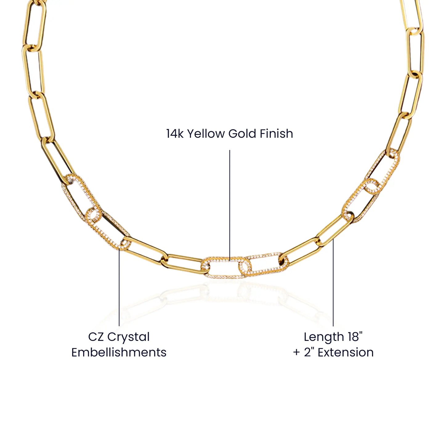 Daughter Gift Forever Linked Chain Necklace Embellished Chain Necklace Gift For Daughter Gift ShineOn Fulfillment