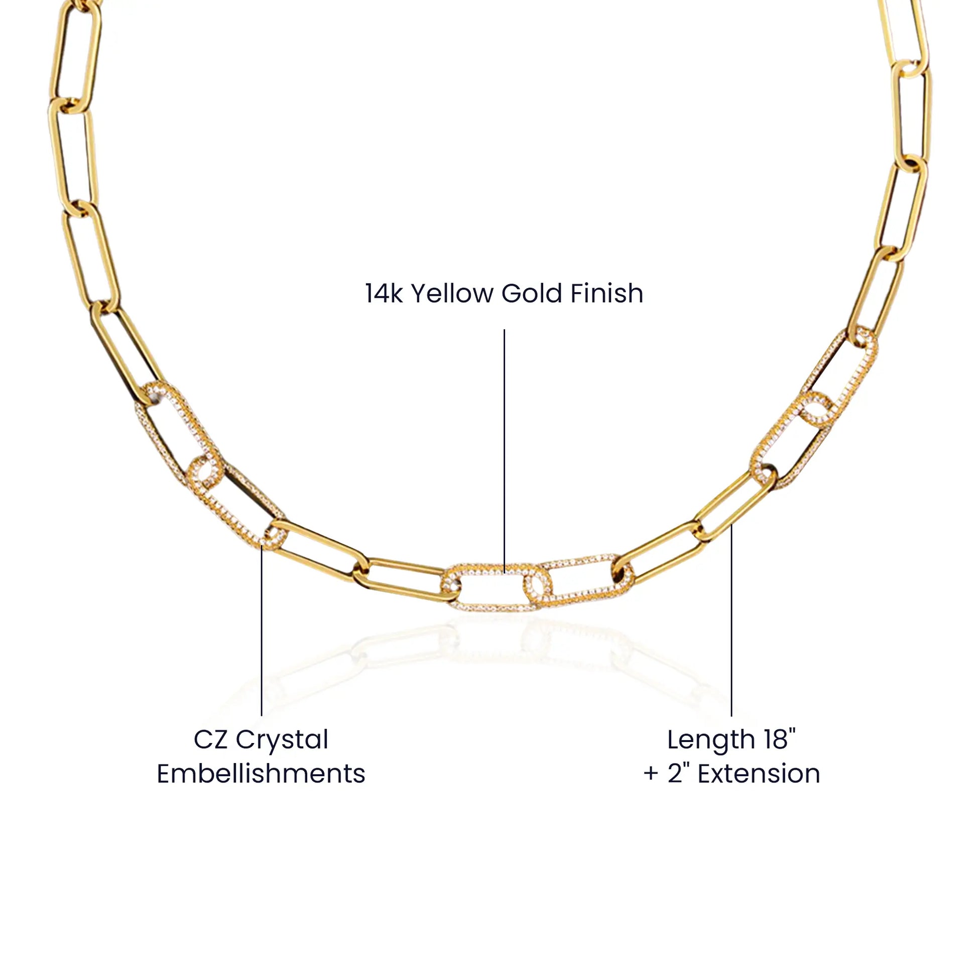 Daughter Gift Forever Linked Chain Necklace Embellished Chain Necklace Gift For Daughter Gift ShineOn Fulfillment