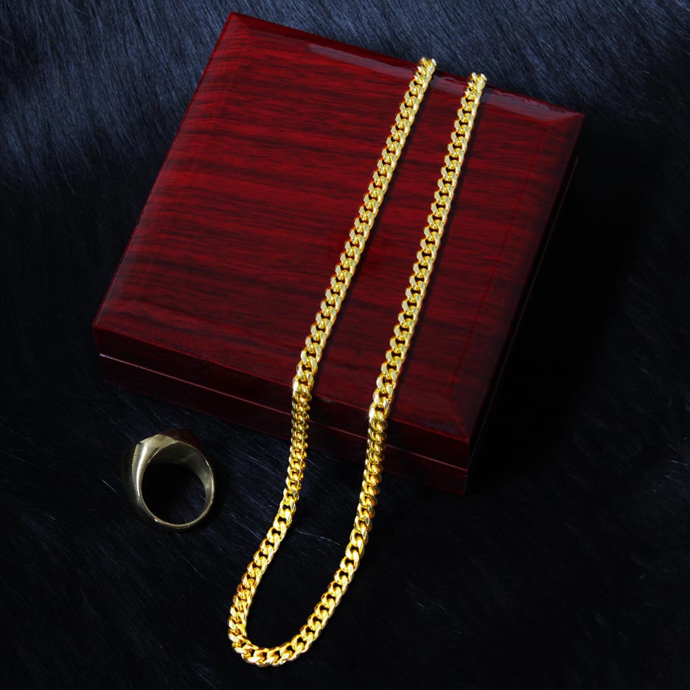Cuban Chain Necklace for Son - Graduation Gift from Dad
