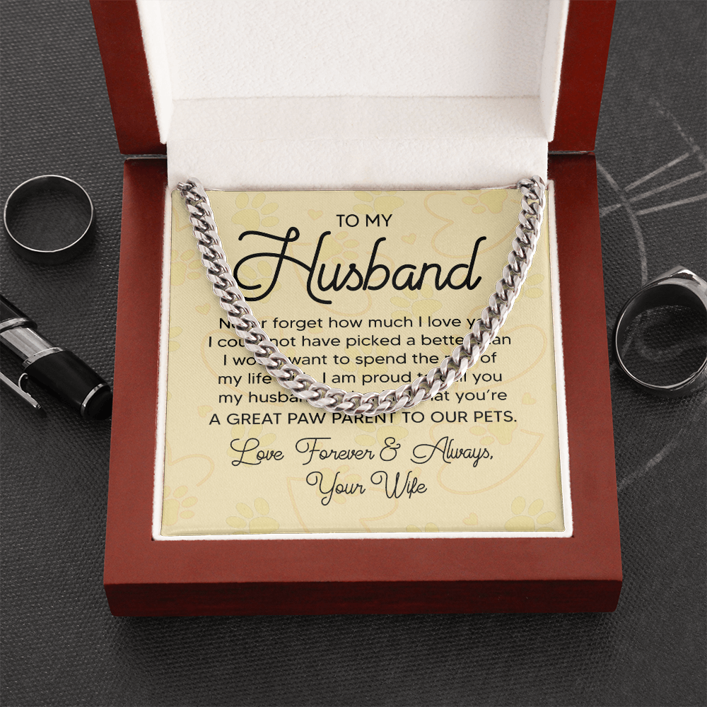 Men's Cuban Chain Necklace Husband Father's Day Gift