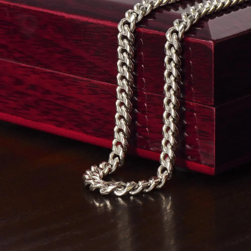 Husband Cuban Chain Necklace Gift For Him Anniversary Wedding Gift For Men ShineOn Fulfillment