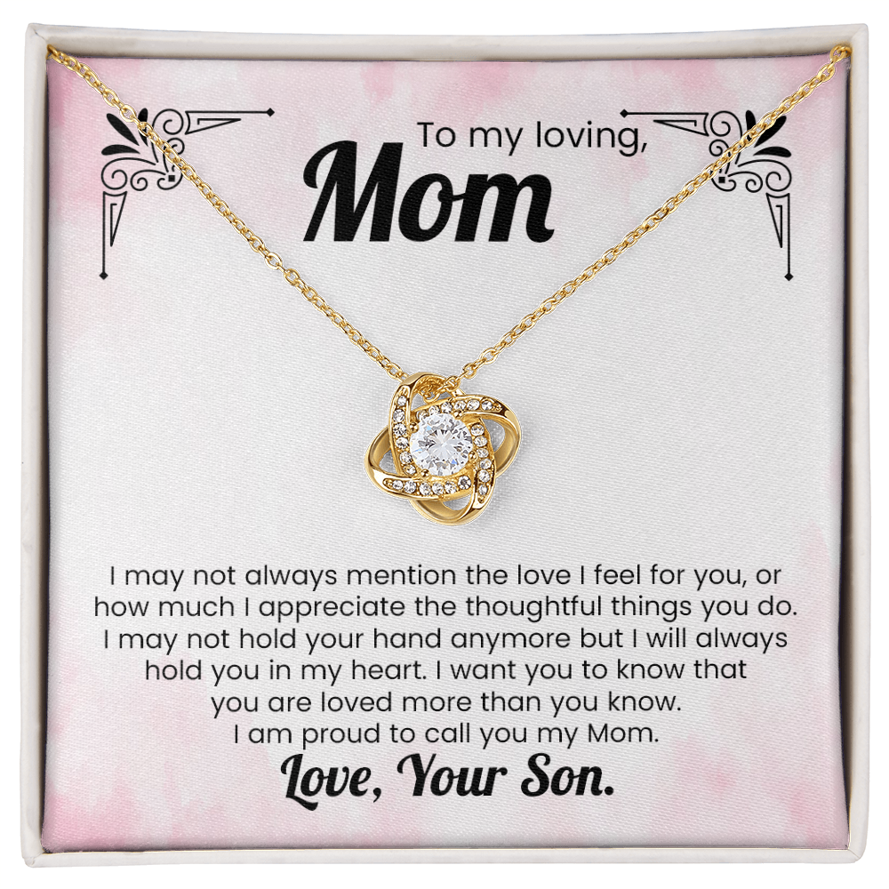 Mom Gift Pendant Necklace Mother's Day Gift For Her From Son Sentimental Present