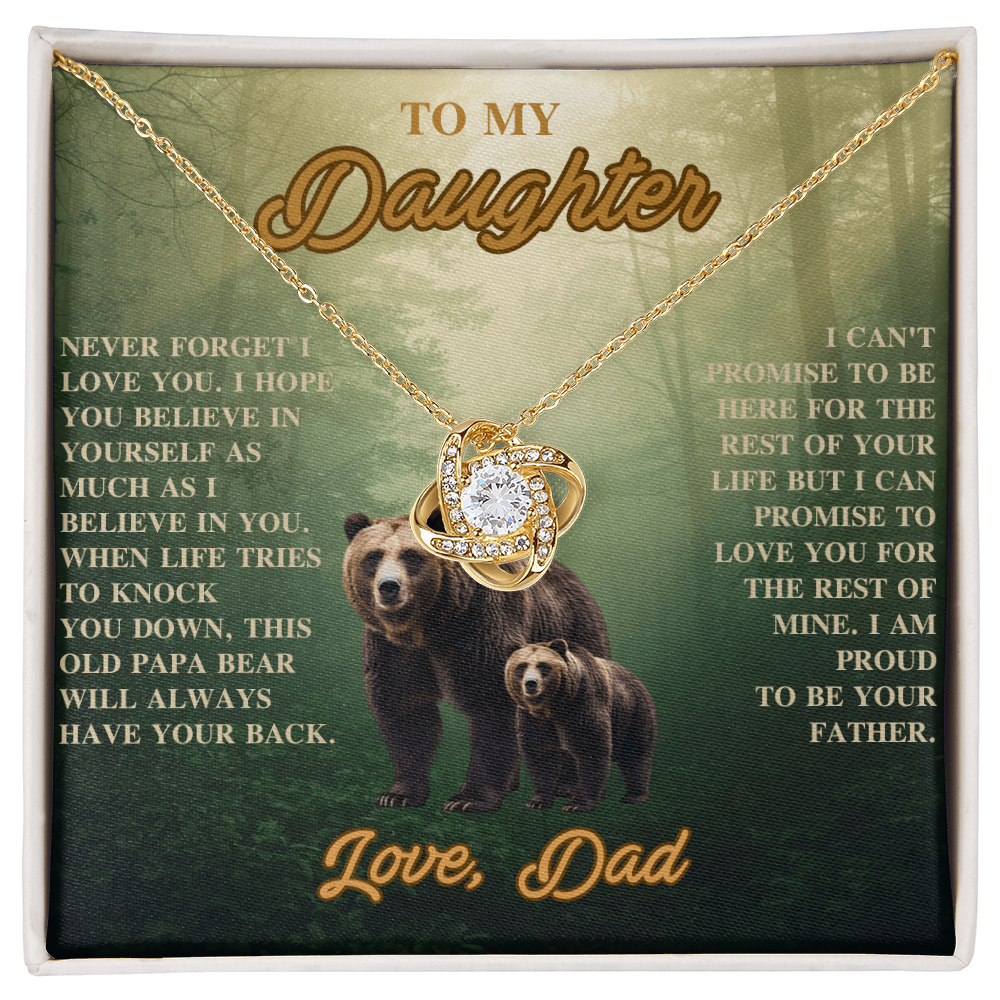 Love Knot Pendant Necklace Daughter Graduation Gift From Dad