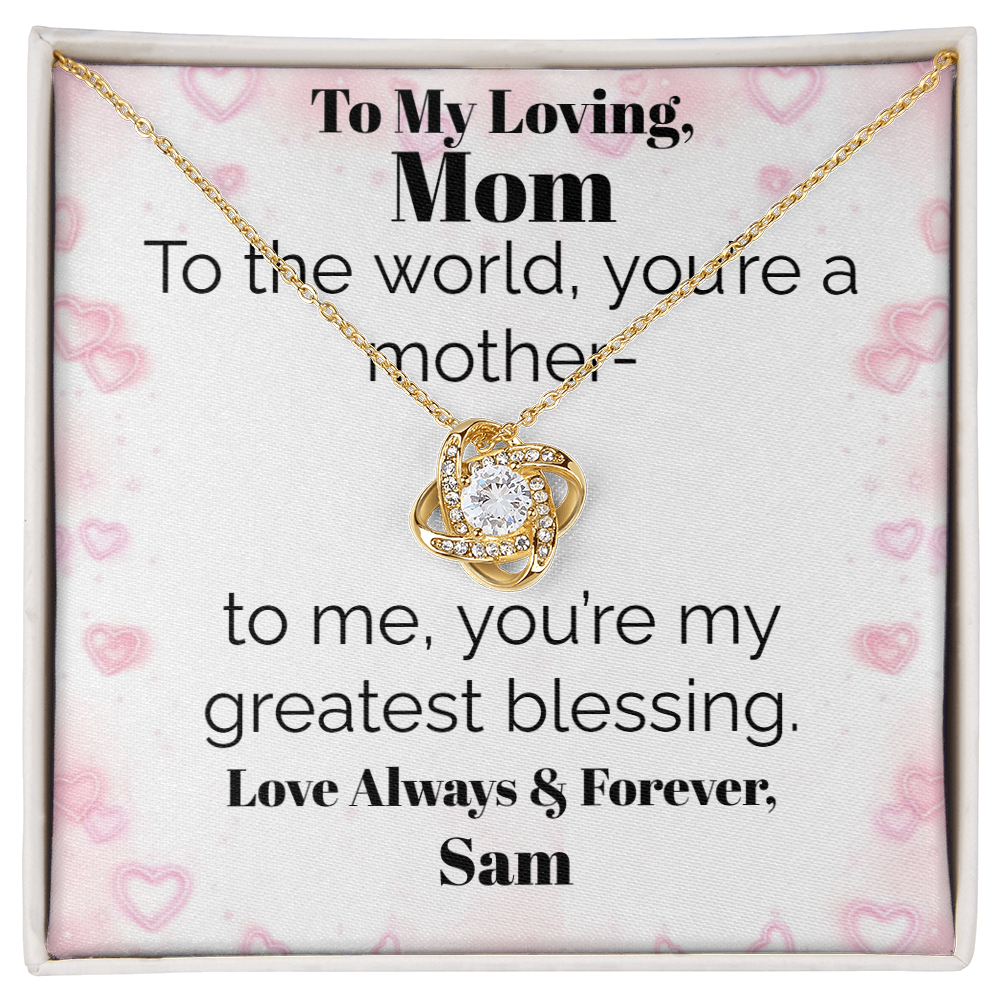 Necklace Love Knot Pendant Jewelry Gift For Mom