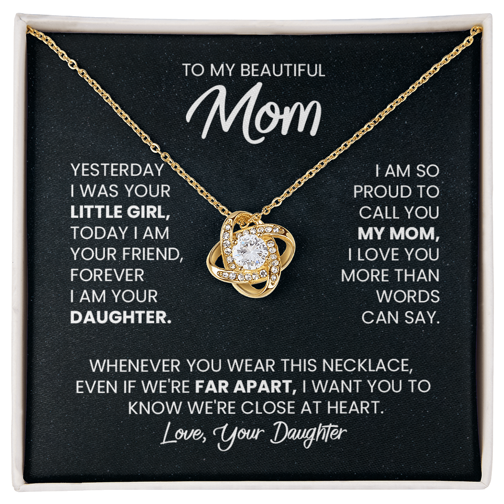 Love Knot Pendant Necklace Gift For Mom