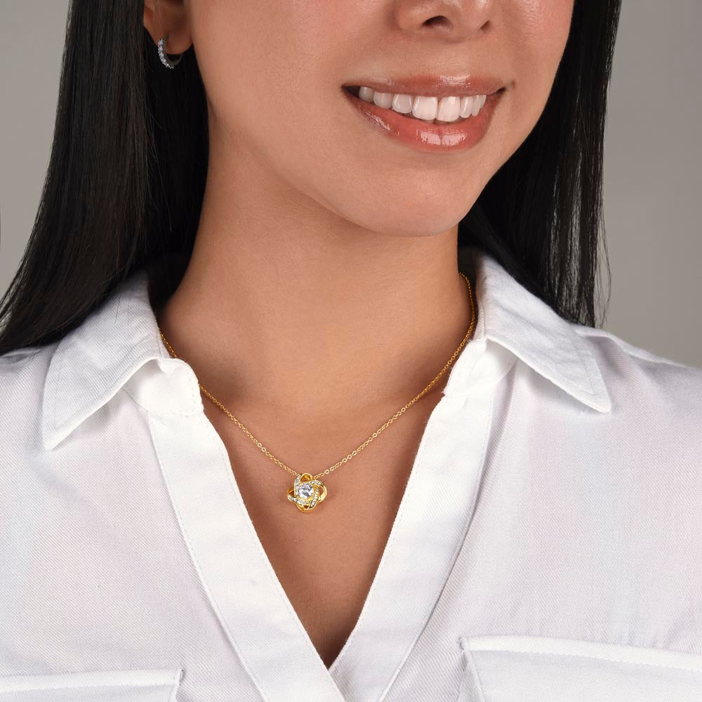 Love Knot Pendant Necklace Daughter Graduation Gift From Dad