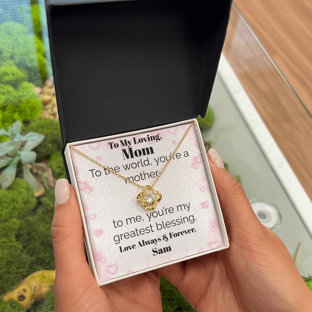 Necklace Love Knot Pendant Jewelry Gift For Mom