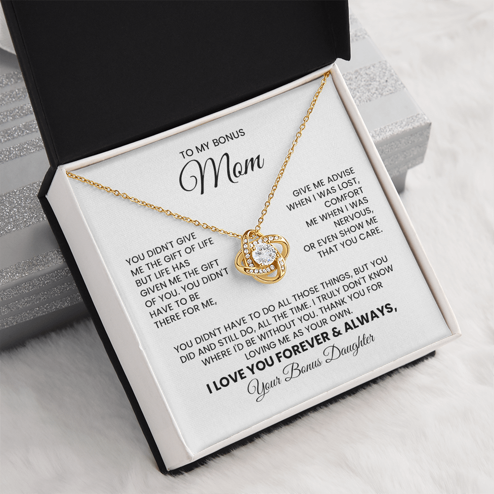 Bonus Mom Necklace Gift Love knot Pendant For Stepmom