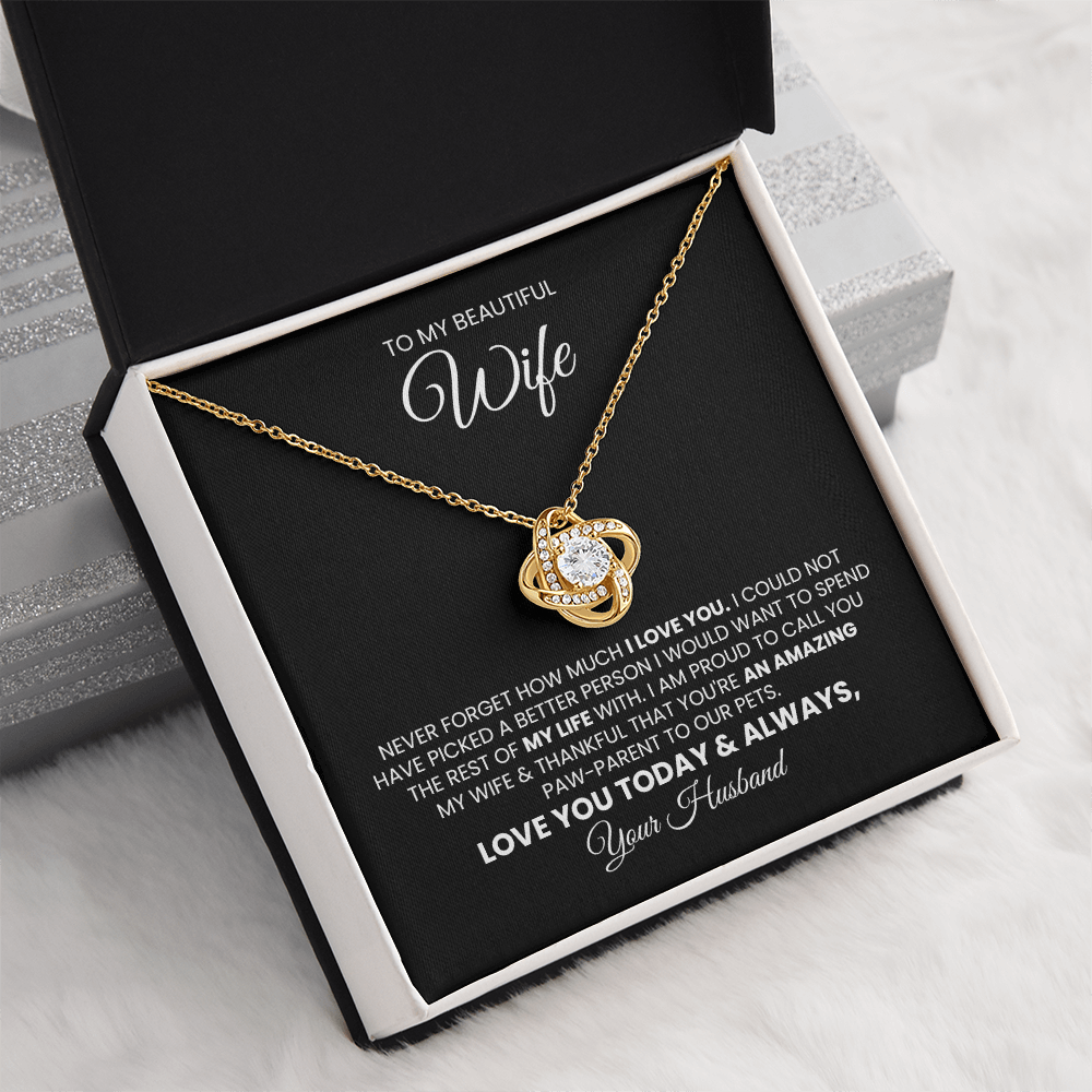 Love Knot Necklace Gift for Pet Mom | Fur Mom Mother's Day Gift