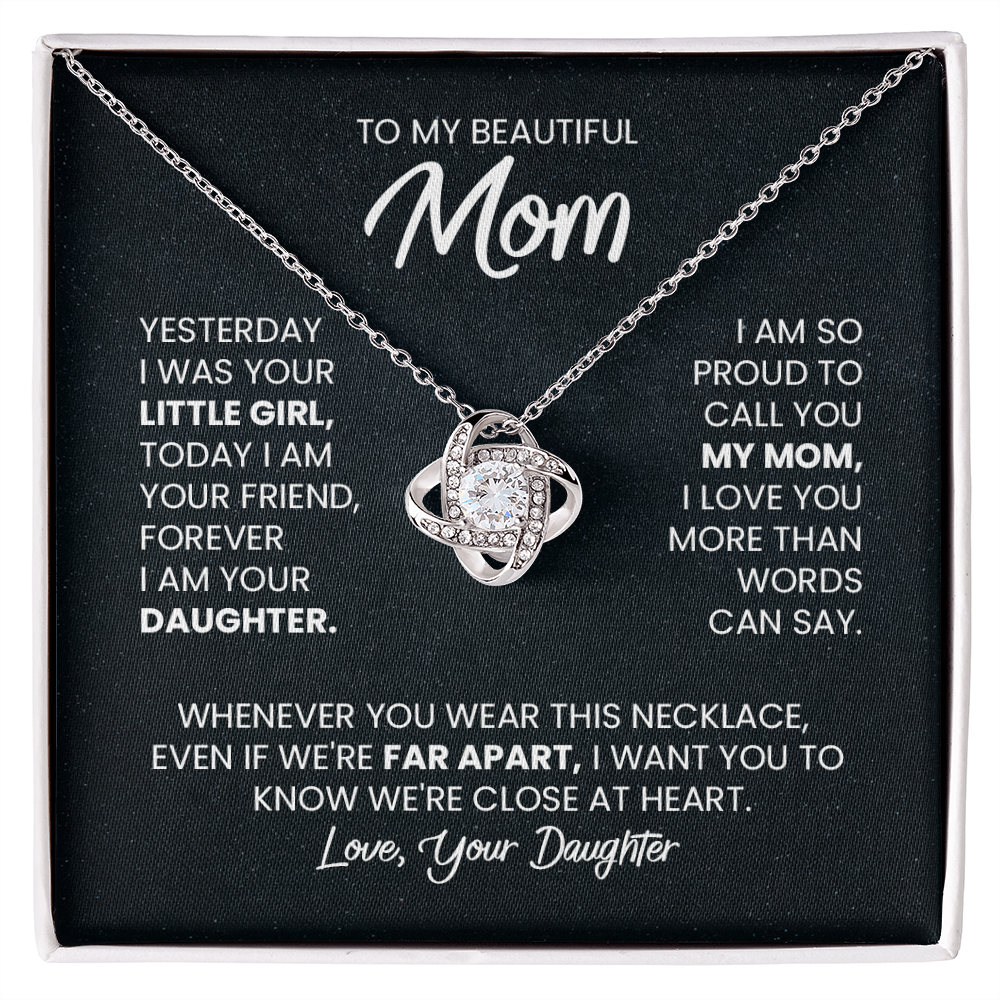 Love Knot Pendant Necklace Gift For Mom
