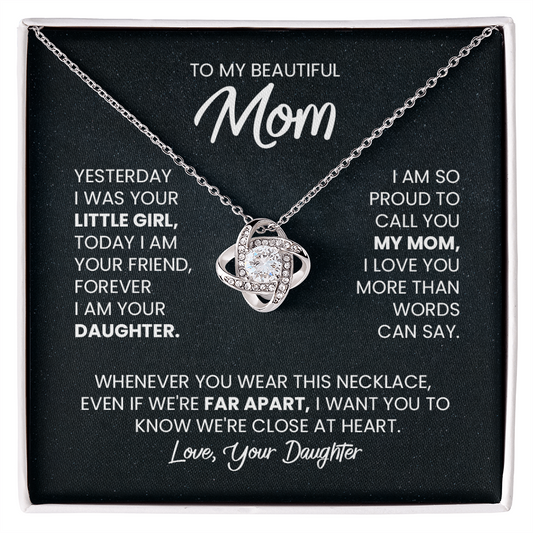 Love Knot Pendant Necklace Gift For Mom