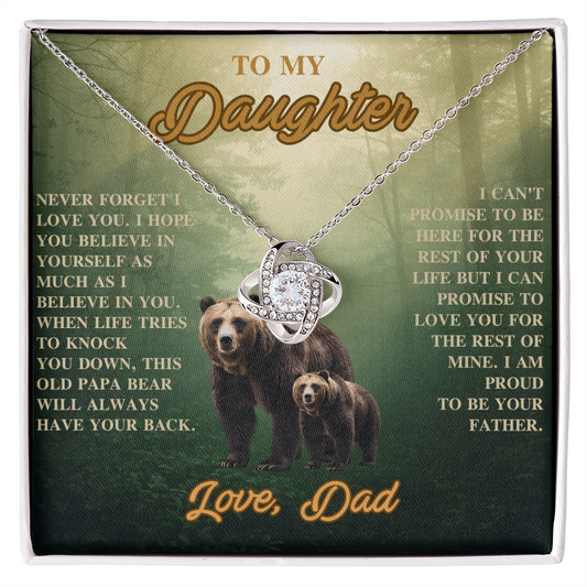 Love Knot Pendant Necklace Daughter Graduation Gift From Dad