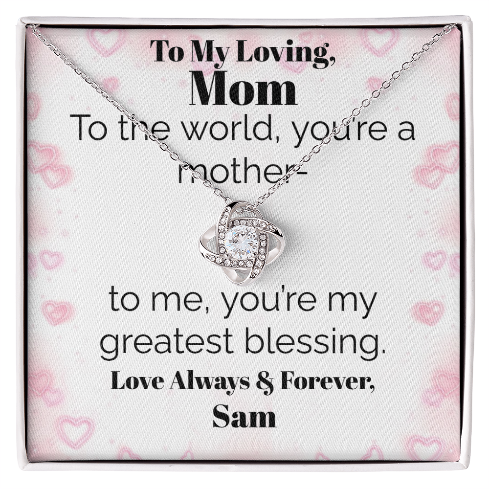 Necklace Love Knot Pendant Jewelry Gift For Mom