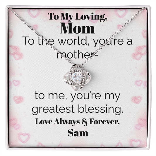 Necklace Love Knot Pendant Jewelry Gift For Mom