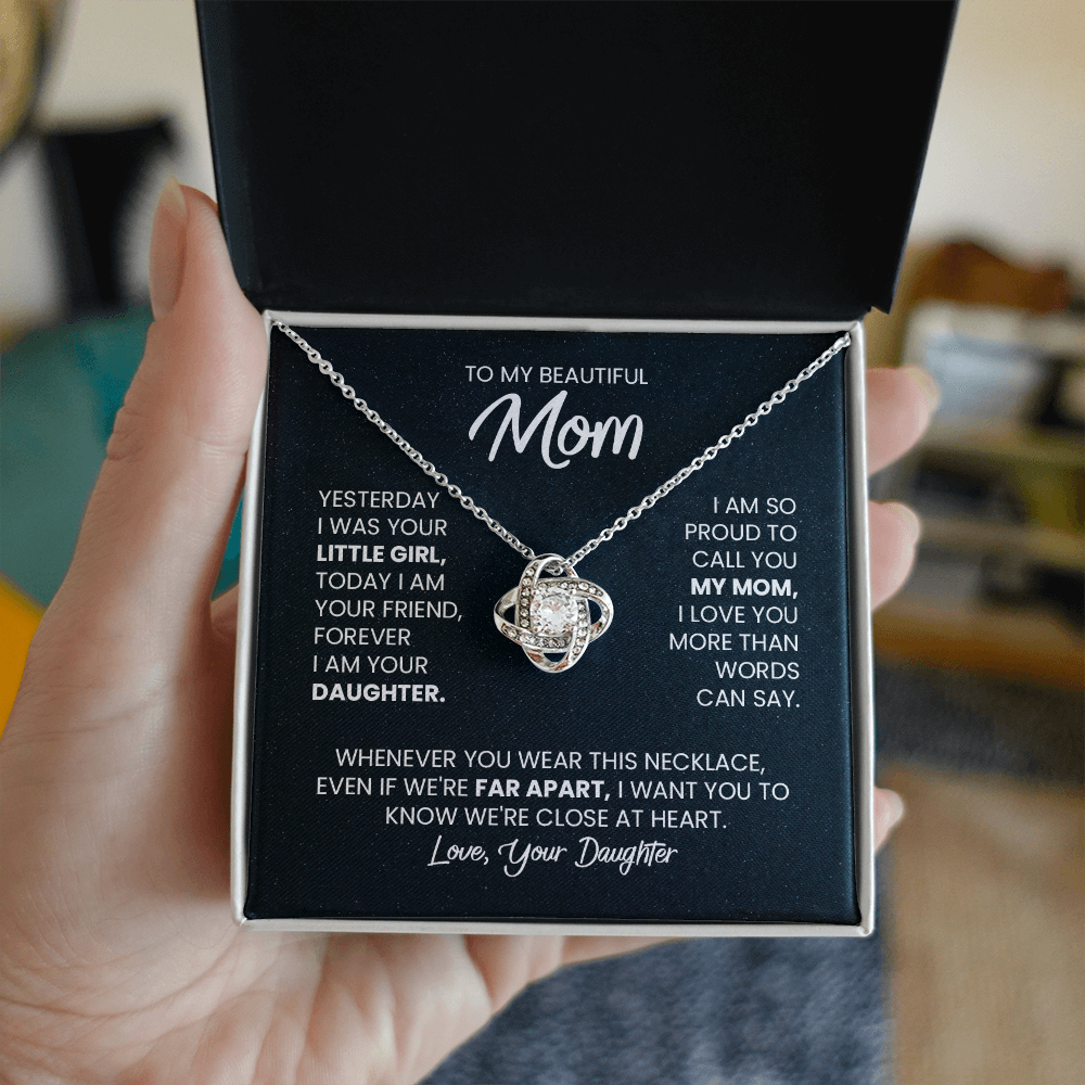 Love Knot Pendant Necklace Gift For Mom