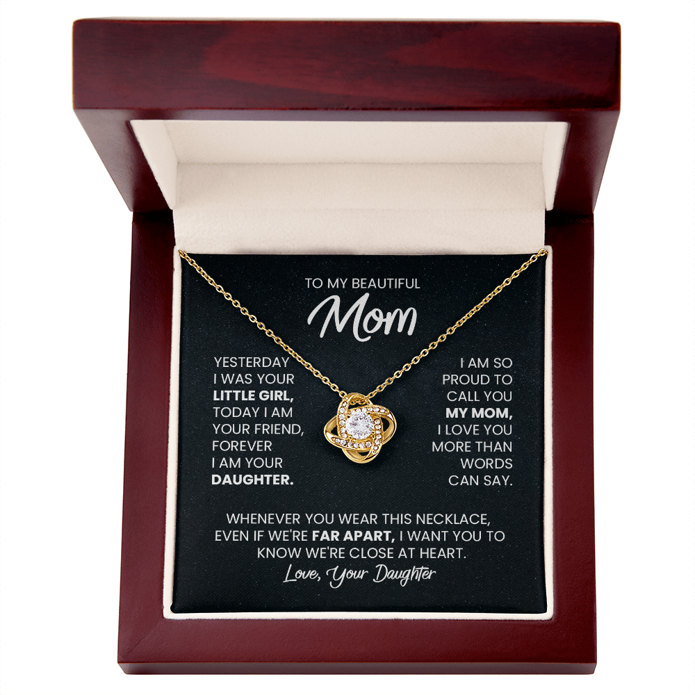 Love Knot Pendant Necklace Gift For Mom