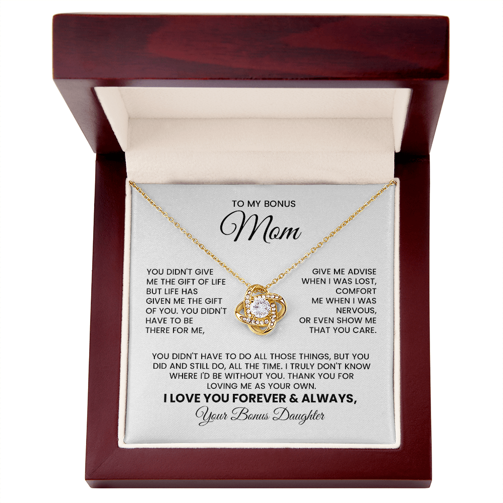 Bonus Mom Necklace Gift Love knot Pendant For Stepmom