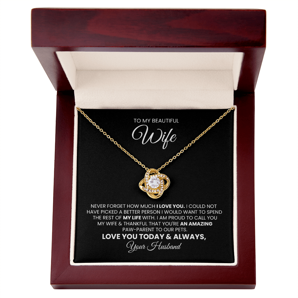 Love Knot Necklace Gift for Pet Mom | Fur Mom Mother's Day Gift