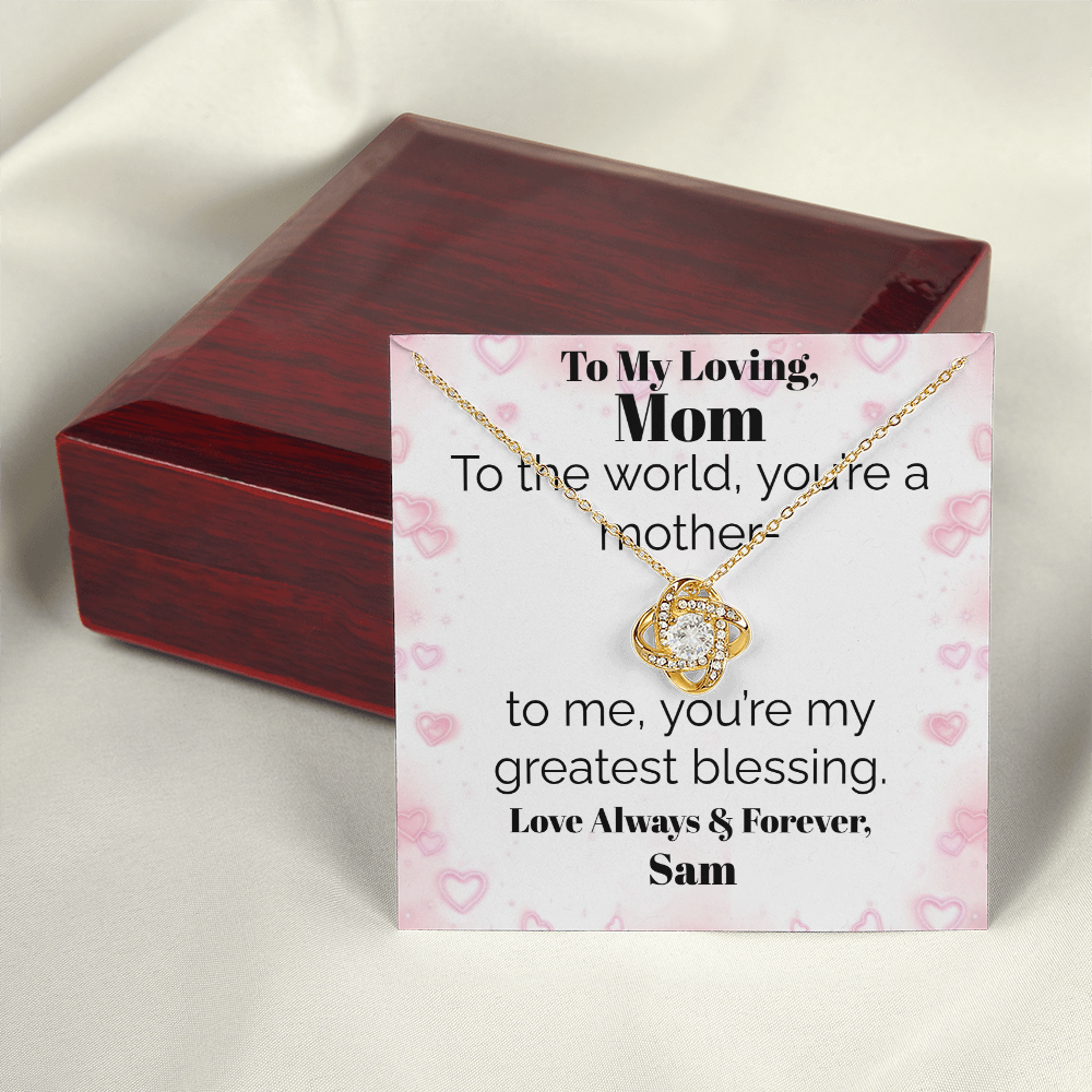 Necklace Love Knot Pendant Jewelry Gift For Mom
