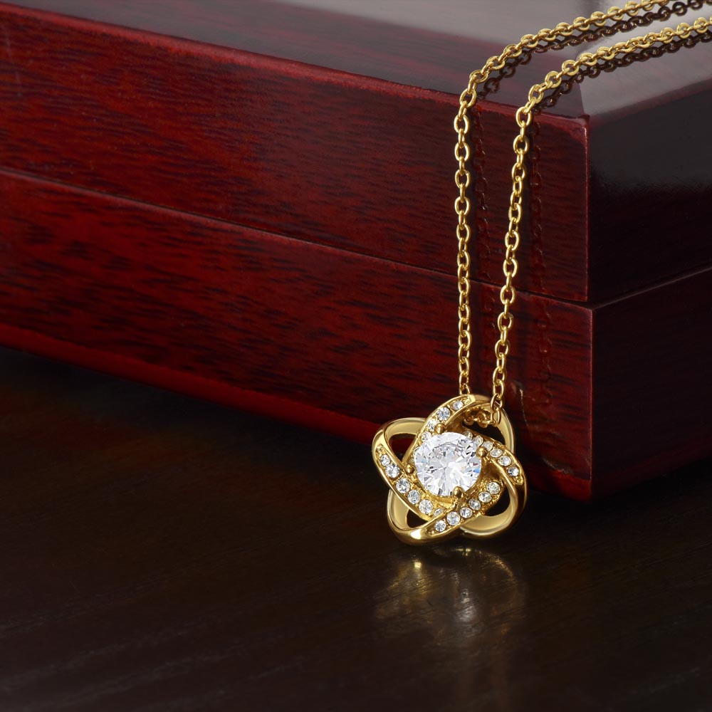 Love Knot Pendant Necklace — "My Heart Is Always With You" Gift for Deer Hunter's Wife