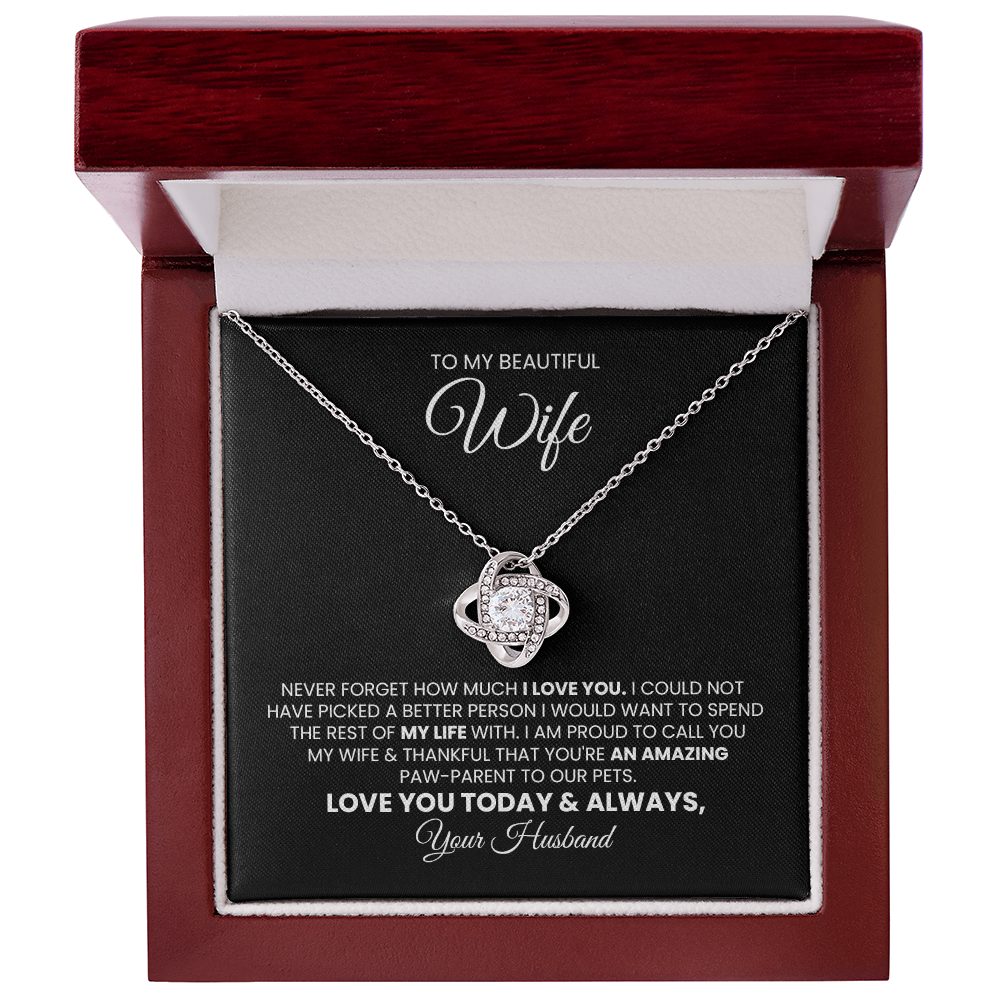 Love Knot Necklace Gift for Pet Mom | Fur Mom Mother's Day Gift