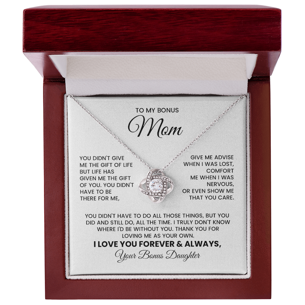 Bonus Mom Necklace Gift Love knot Pendant For Stepmom