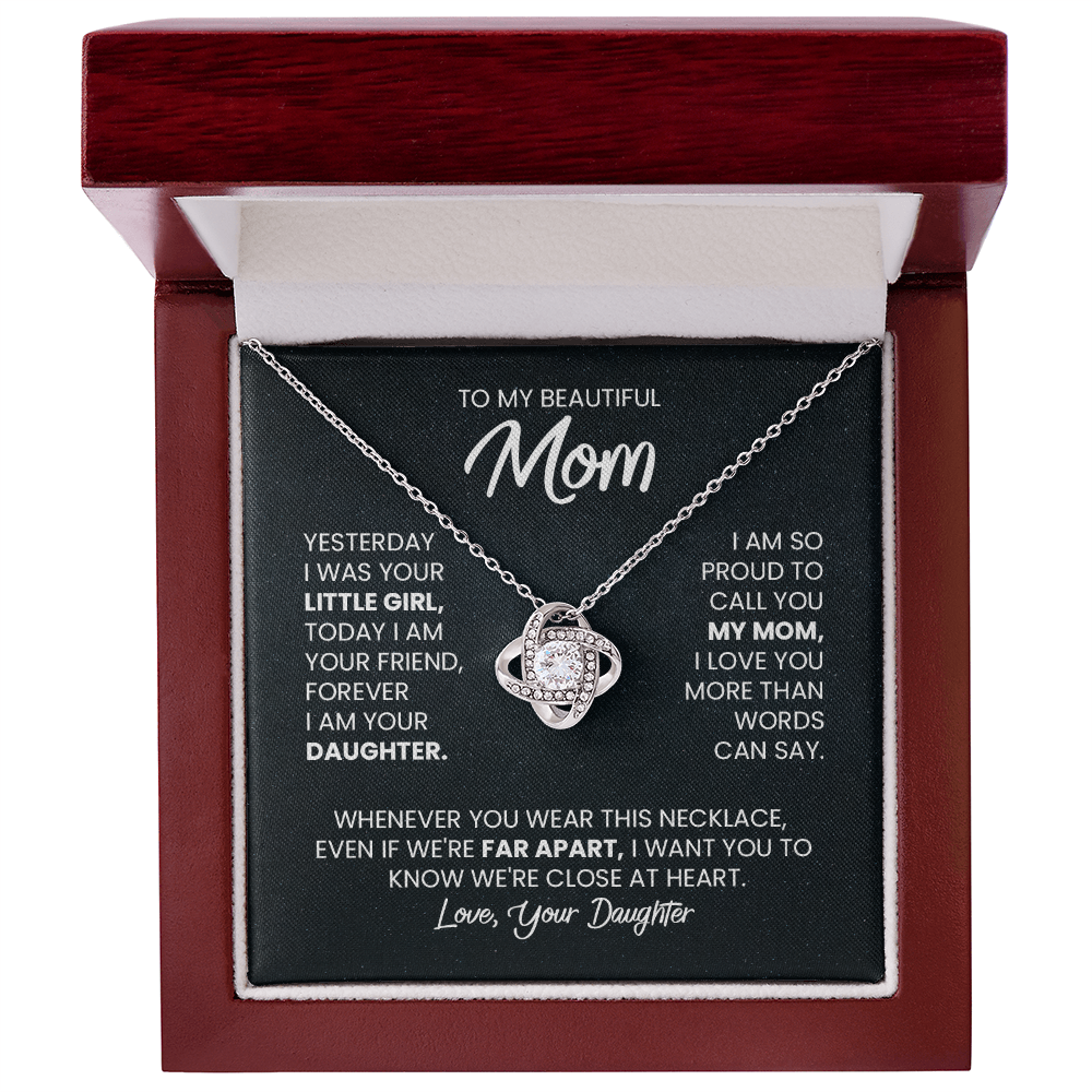 Love Knot Pendant Necklace Gift For Mom