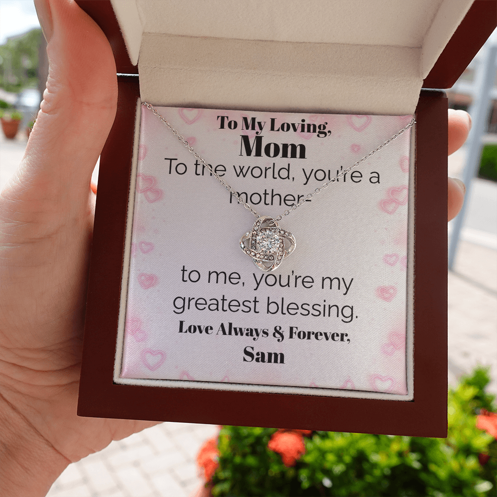 Necklace Love Knot Pendant Jewelry Gift For Mom