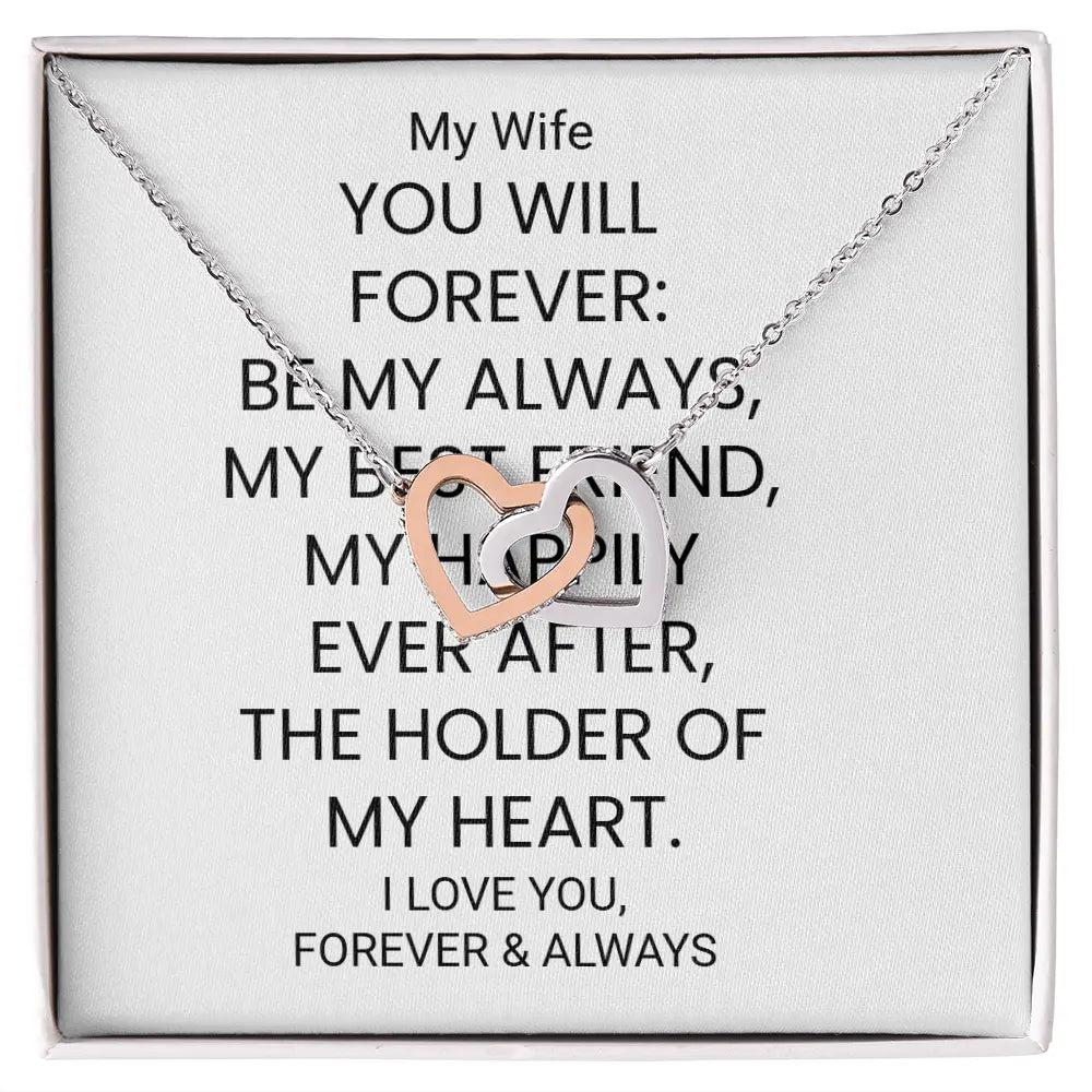 Love Heart Pendant Necklace Wife Gift For Her Anniversary Birthday Gift Special Gift ShineOn Fulfillment