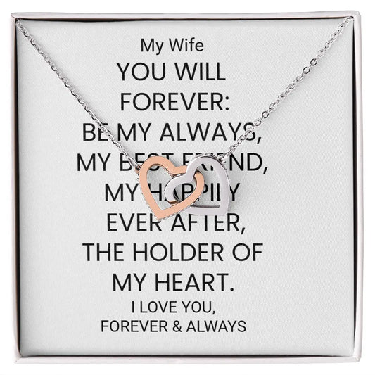 Love Heart Pendant Necklace Wife Gift For Her Anniversary Birthday Gift Special Gift ShineOn Fulfillment