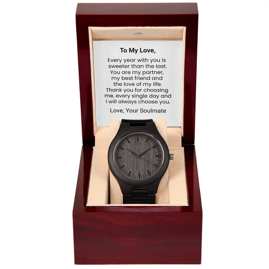 Wooden Watch Soulmate Husband  Gift For Him Anniversary Gift His Birthday Present ShineOn Fulfillment