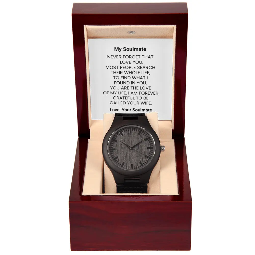 Wooden Watch Soulmate Husband Gift  Anniversary Gift  For Him His Birthday Gift ShineOn Fulfillment