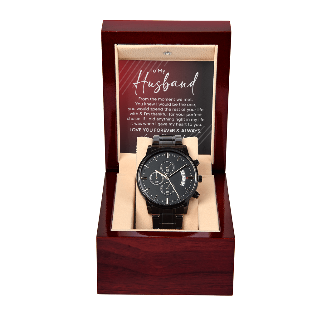 Chronograph Watch Gift for Husband Anniversary Soulmate Gift
